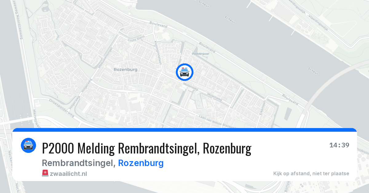 P2000 Melding Rembrandtsingel, Rozenburg — 9 jun 2026