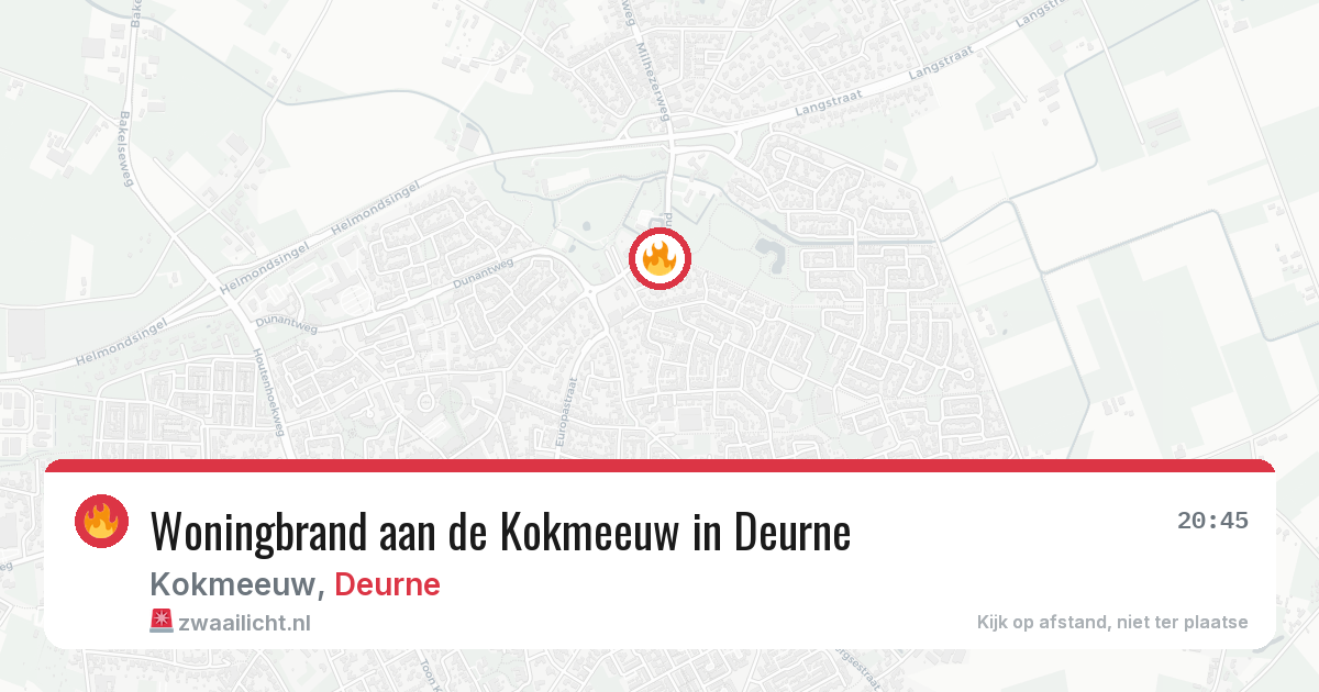 Woningbrand aan de Kokmeeuw in Deurne — 3 jul 2026