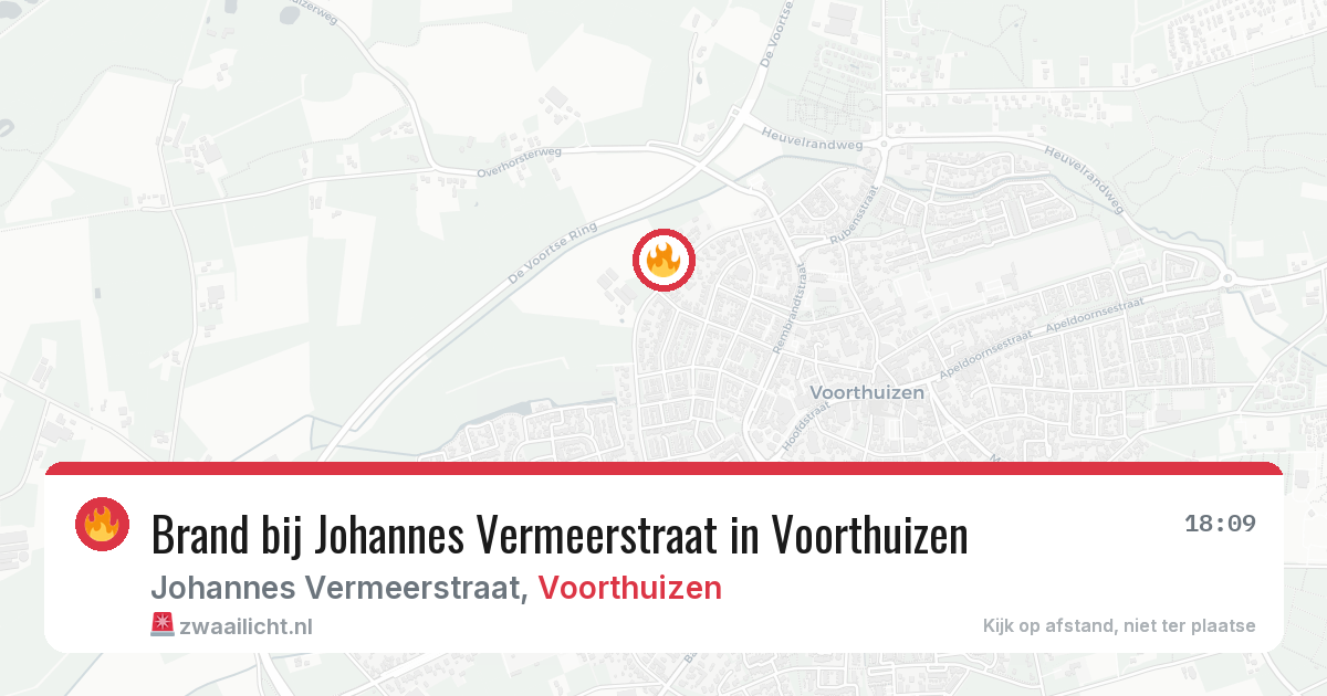 Brand bij Johannes Vermeerstraat in Voorthuizen — 22 jun 2026