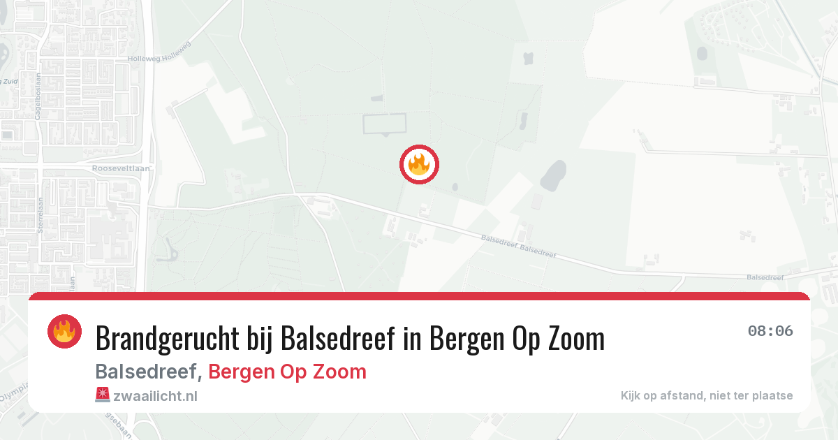 Brandgerucht bij Balsedreef in Bergen Op Zoom — 12 aug 2026