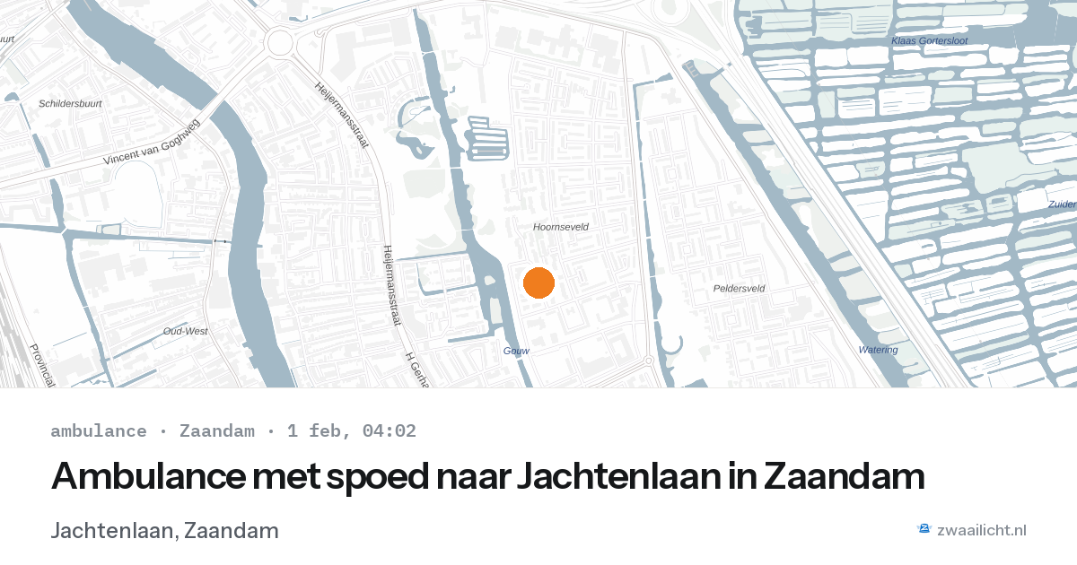 Ambulance met spoed naar Jachtenlaan in Zaandam — 1 feb 2026