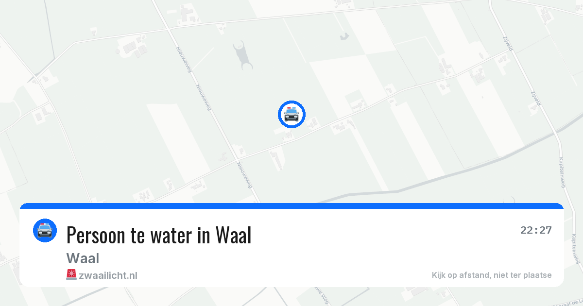 Persoon te water in Waal — 19 jun 2026
