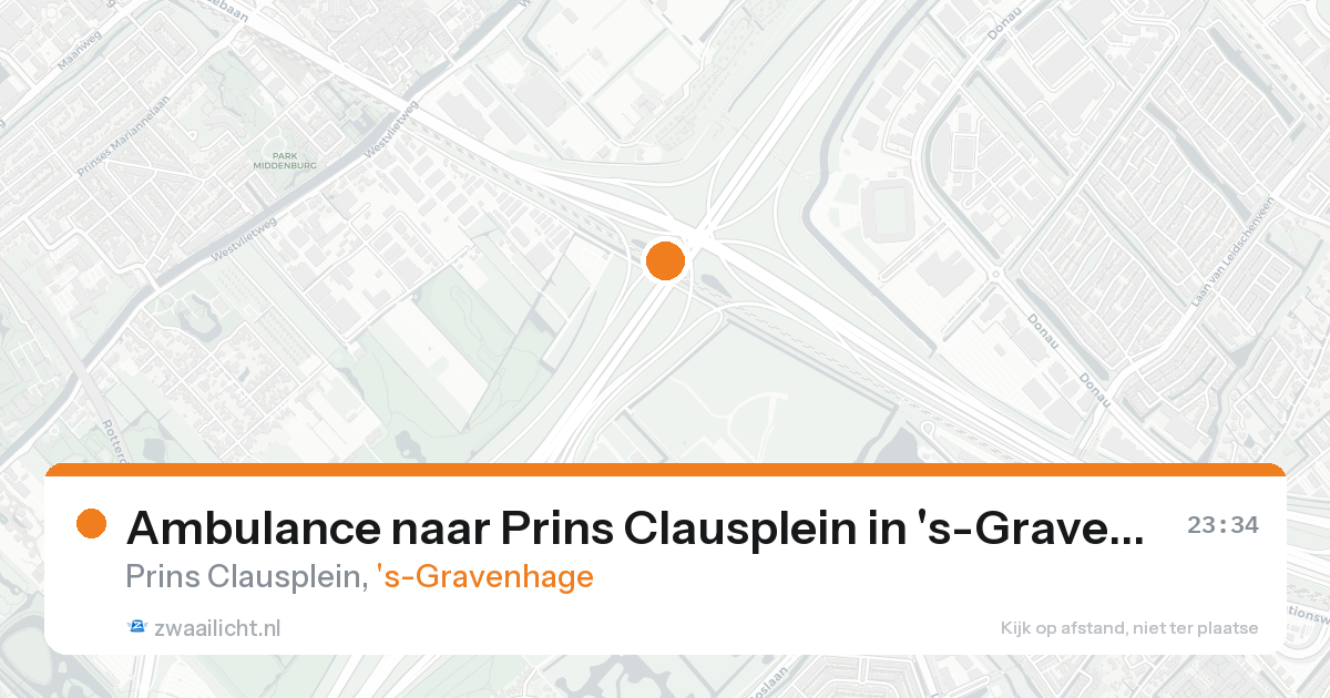 Ambulance naar Prins Clausplein in 's-Gravenhage — 17 aug 2026