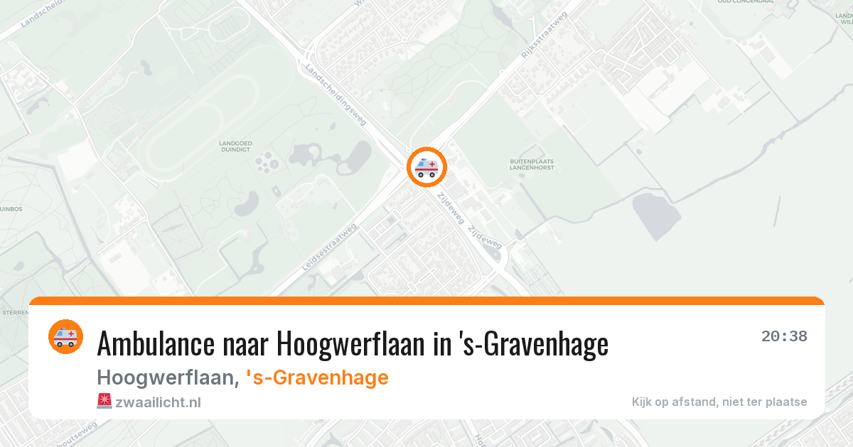 Ambulance naar Hoogwerflaan in 's-Gravenhage — 20 mrt 2026