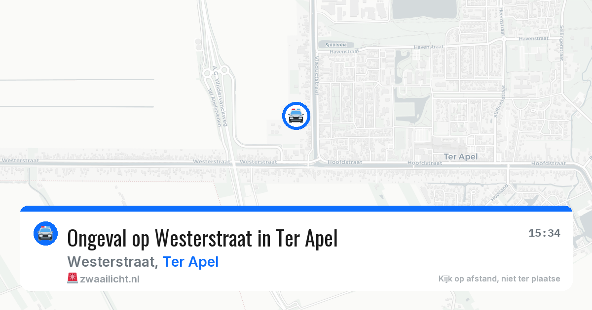 Ongeval op Westerstraat in Ter Apel — 23 jun 2026