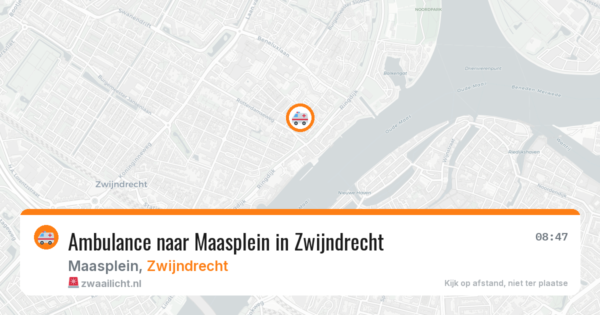 Ambulance naar Maasplein in Zwijndrecht — 23 mrt 2026