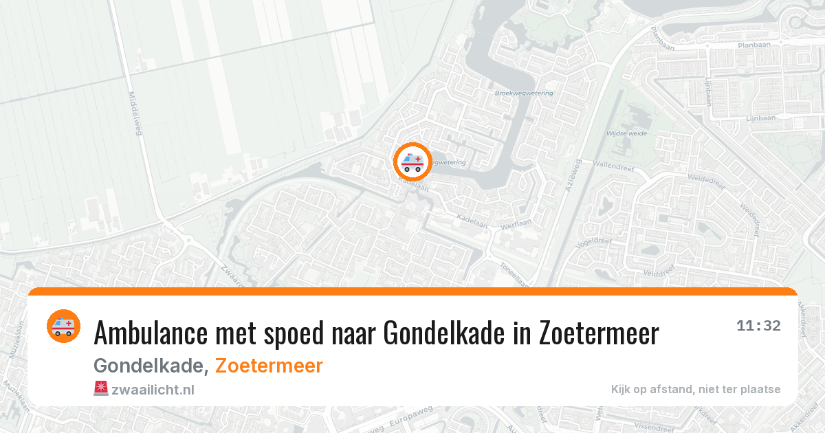 Ambulance met spoed naar Gondelkade in Zoetermeer — 10 mrt 2026