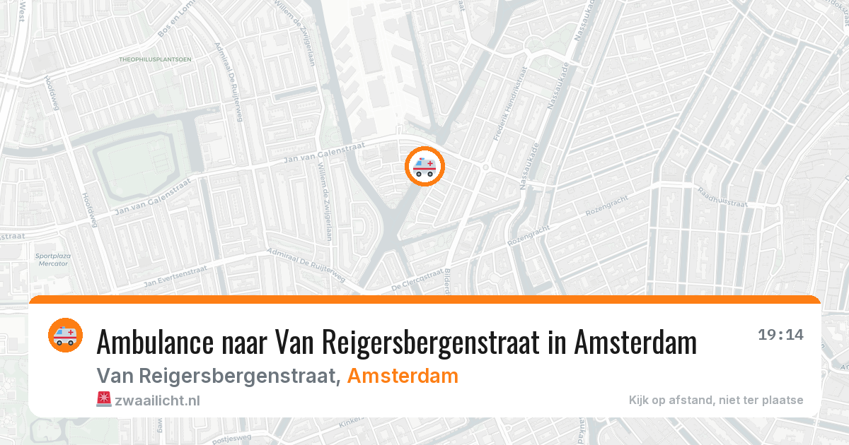 Ambulance naar Van Reigersbergenstraat in Amsterdam — 23 apr 2026
