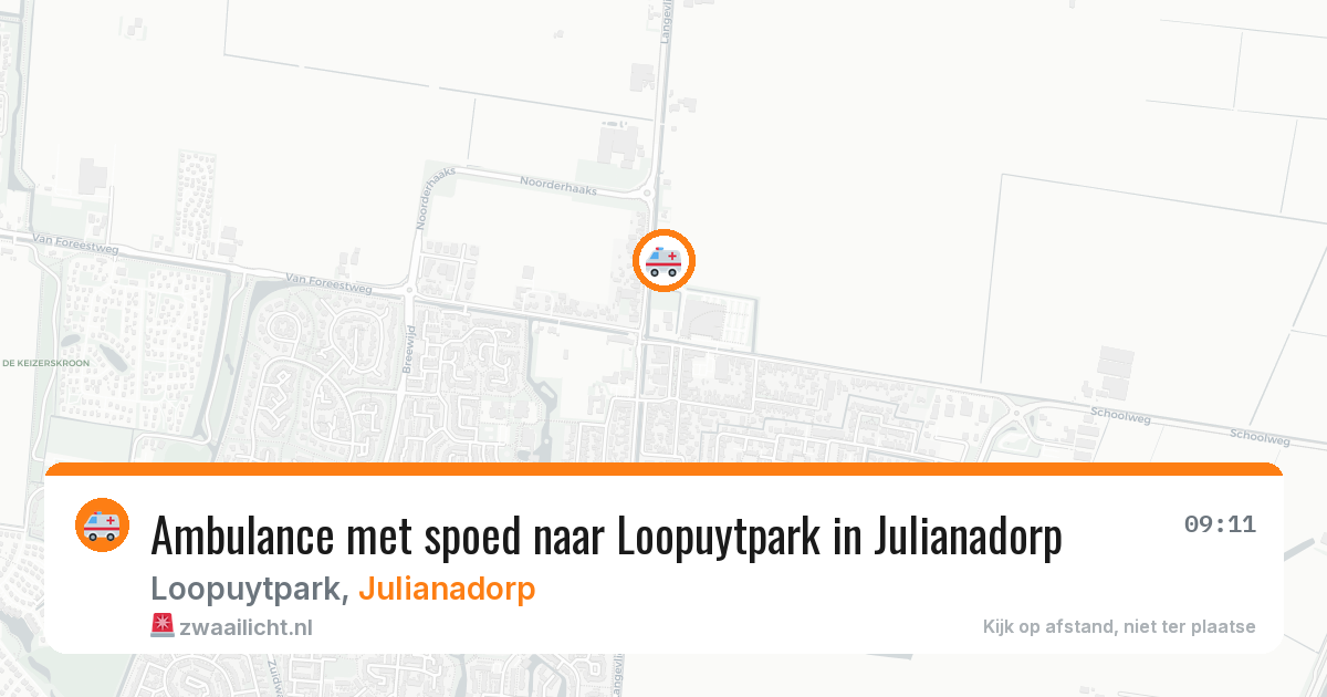 Ambulance met spoed naar Loopuytpark in Julianadorp — 11 jun 2026