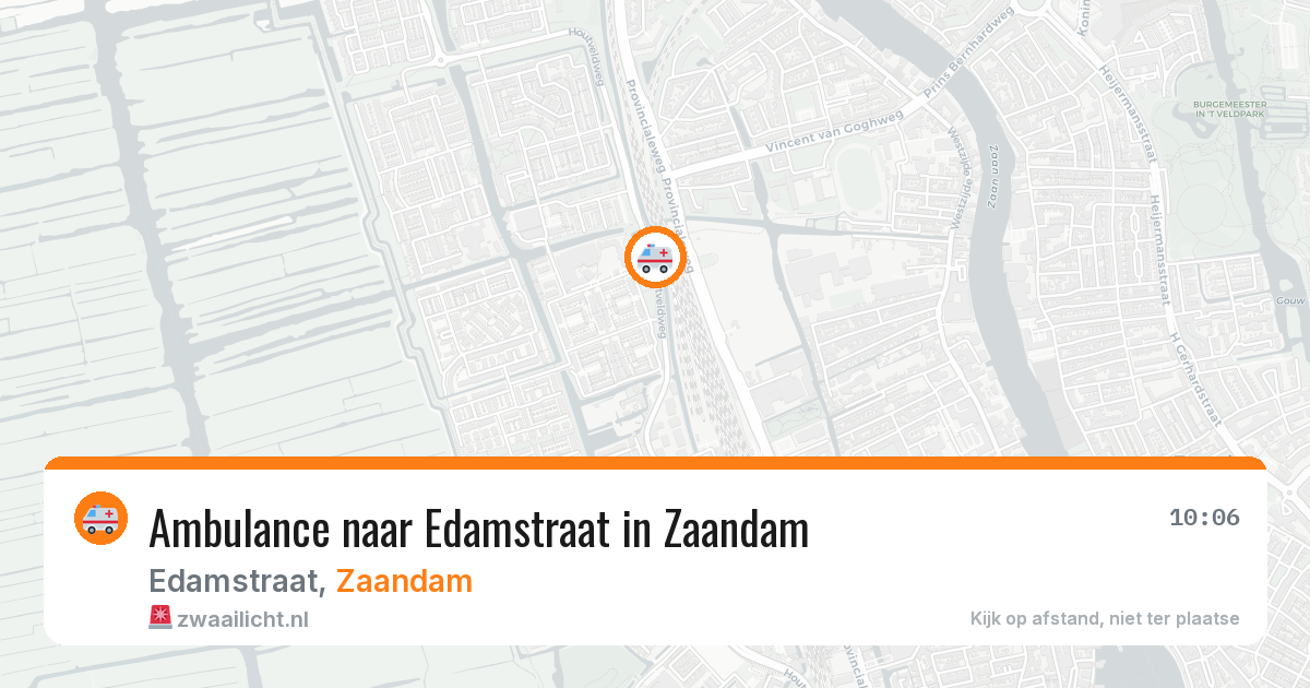 Ambulance naar Edamstraat in Zaandam — 21 apr 2026