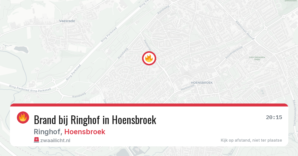 Brand bij Ringhof in Hoensbroek — 27 jun 2026