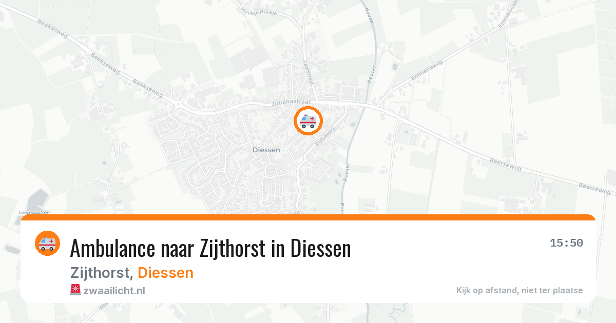 Ambulance naar Zijthorst in Diessen — 9 apr 2026
