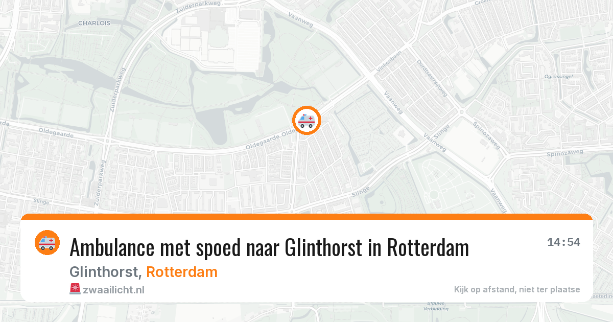 Ambulance met spoed naar Glinthorst in Rotterdam — 15 mei 2026