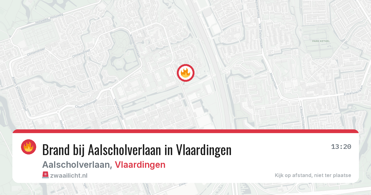 Brand bij Aalscholverlaan in Vlaardingen — 12 mei 2026