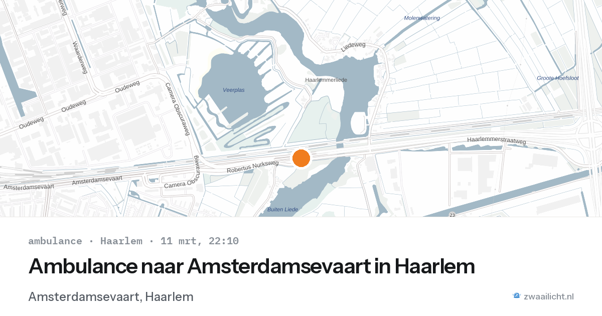 Ambulance naar Amsterdamsevaart in Haarlem — 11 mrt 2026