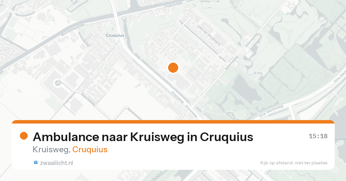 Ambulance naar Kruisweg in Cruquius — 13 aug 2026