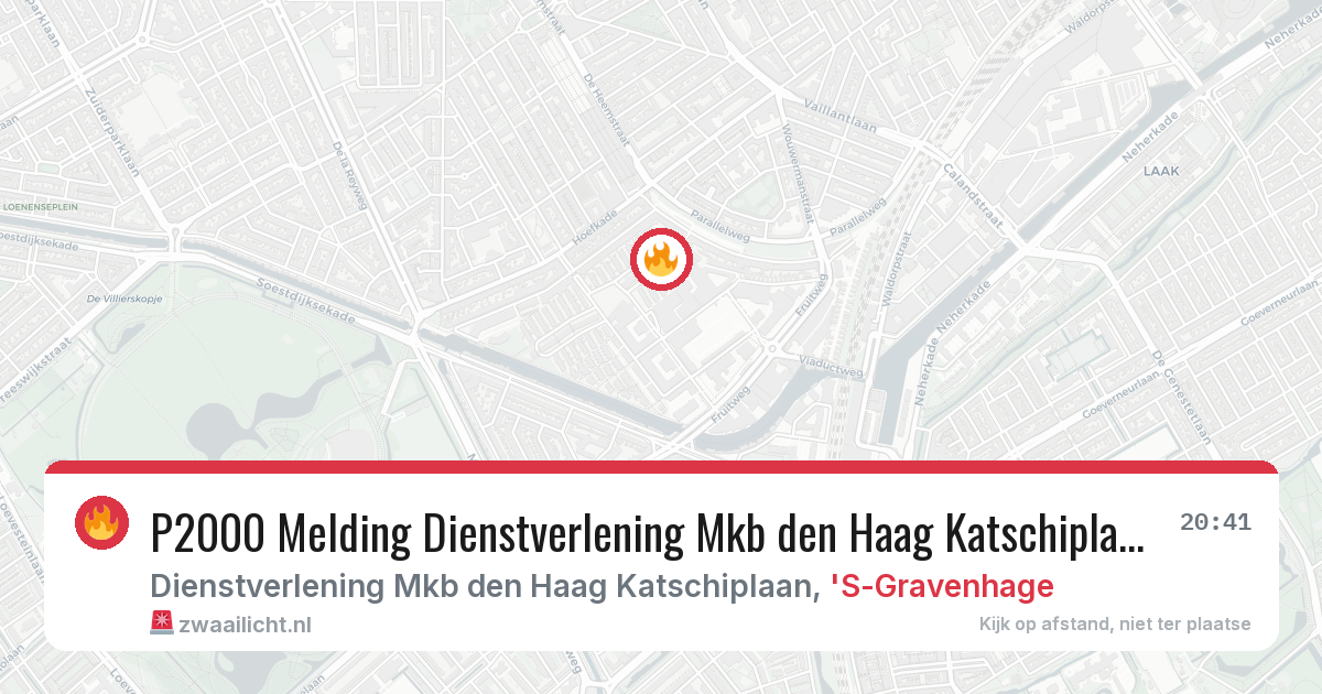 P2000 Melding Dienstverlening Mkb den Haag Katschiplaan, 'S-Gravenhage — 8 feb 2026
