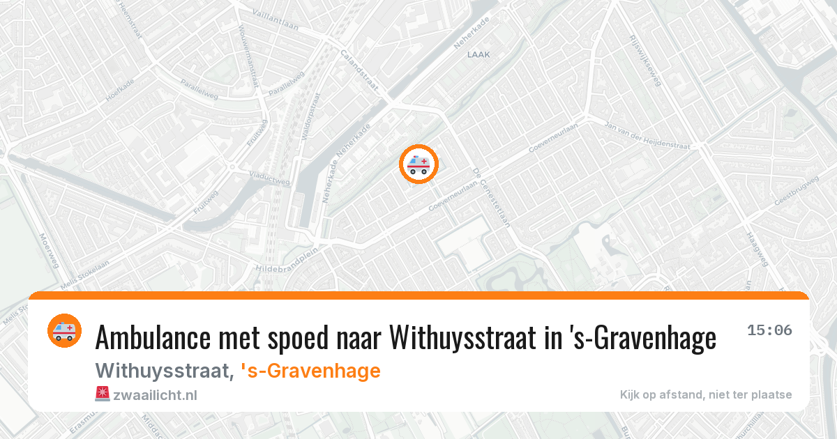 Ambulance met spoed naar Withuysstraat in 's-Gravenhage — 21 mei 2026