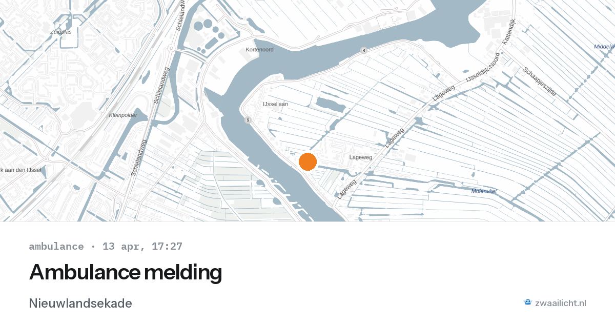 Ambulance melding — 13 apr 2026