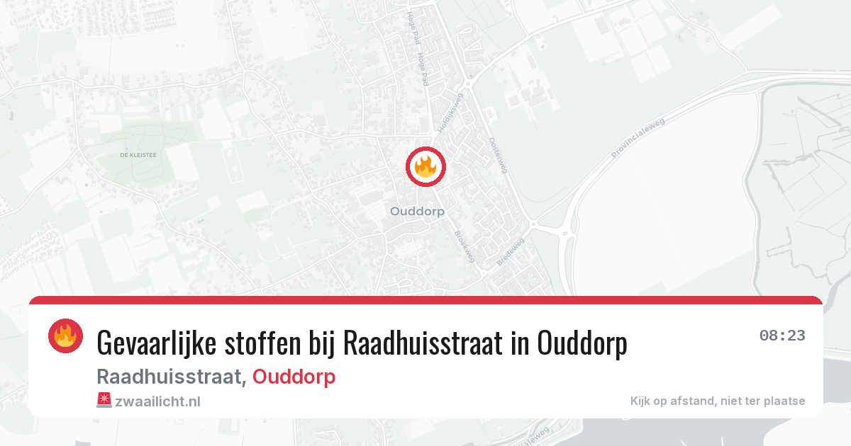 Gevaarlijke stoffen bij Raadhuisstraat in Ouddorp — 27 mrt 2026