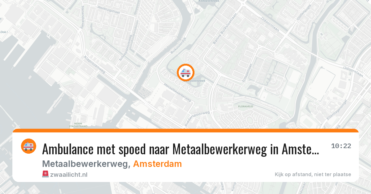 Ambulance met spoed naar Metaalbewerkerweg in Amsterdam — 6 apr 2026
