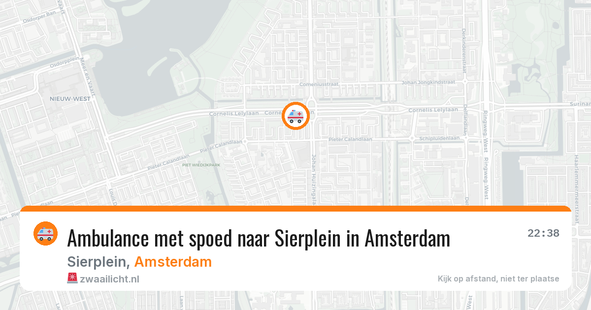 Ambulance met spoed naar Sierplein in Amsterdam — 15 jun 2026