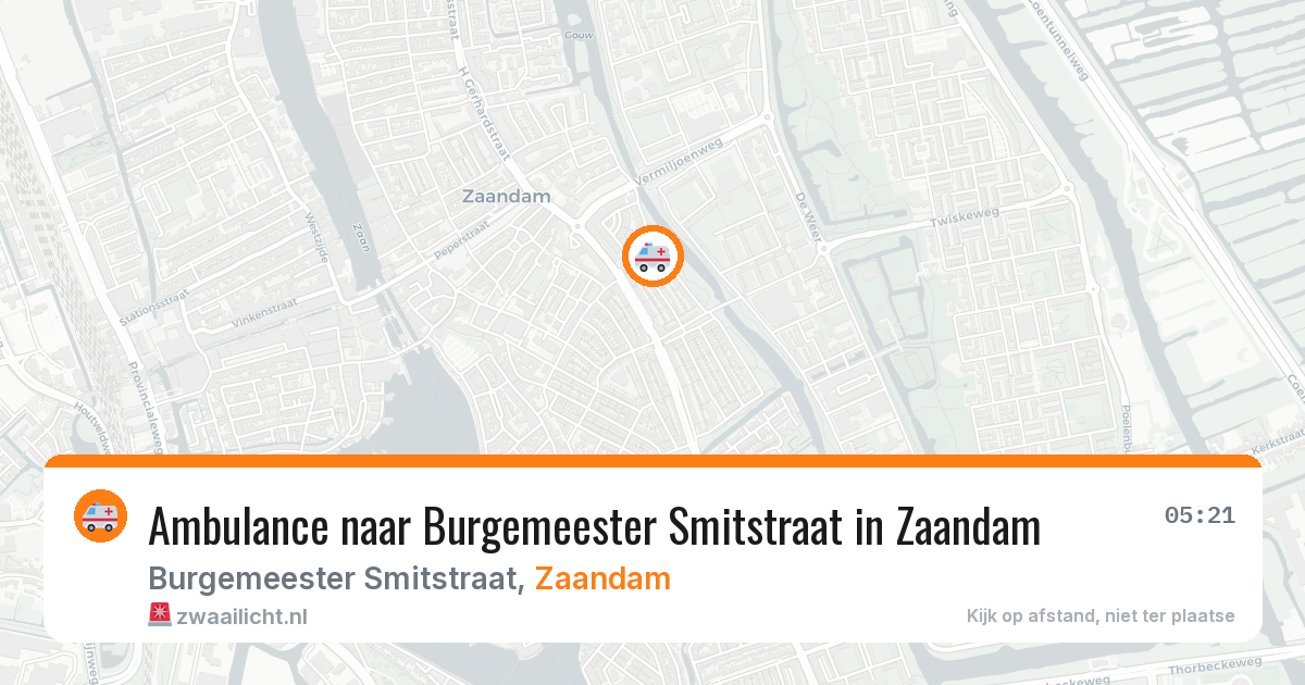 Ambulance naar Burgemeester Smitstraat in Zaandam — 9 feb 2026