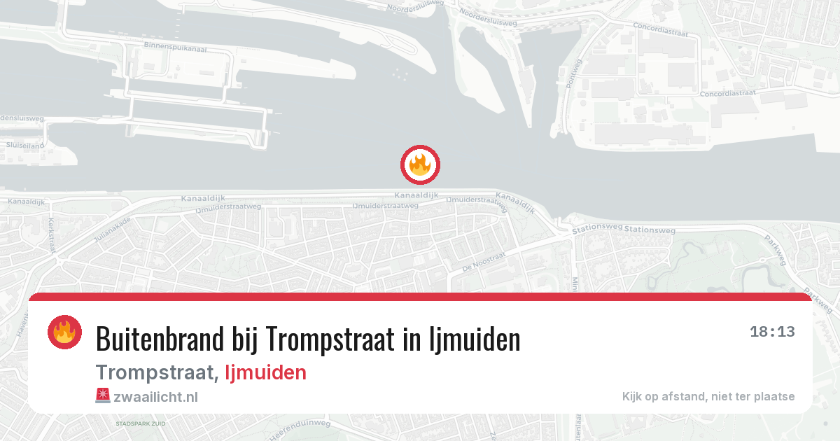 Buitenbrand bij Trompstraat in Ijmuiden — 10 mei 2026