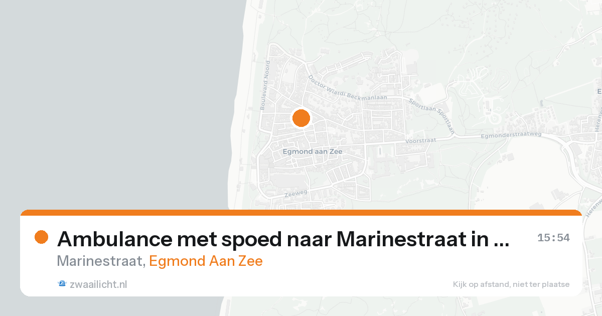 Ambulance met spoed naar Marinestraat in Egmond Aan Zee — 19 mei 2026