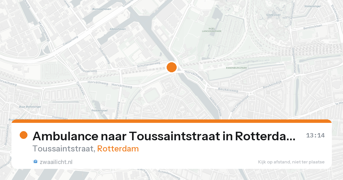 Ambulance naar Toussaintstraat in Rotterdam — 31 mei 2026