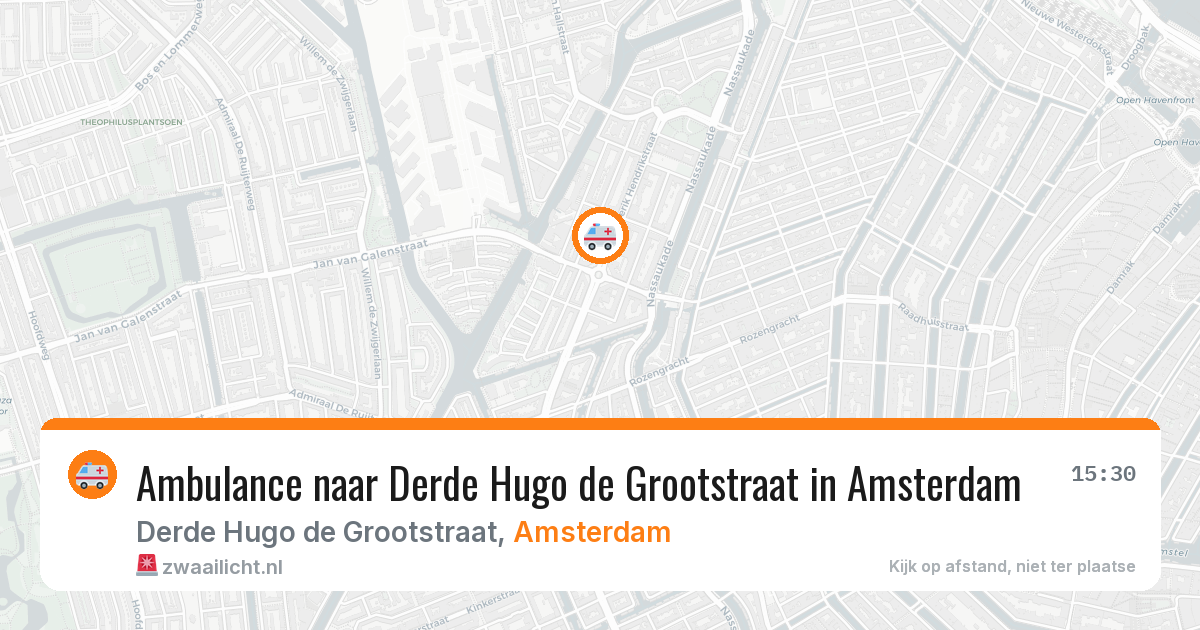 Ambulance naar Derde Hugo de Grootstraat in Amsterdam — 8 mei 2026
