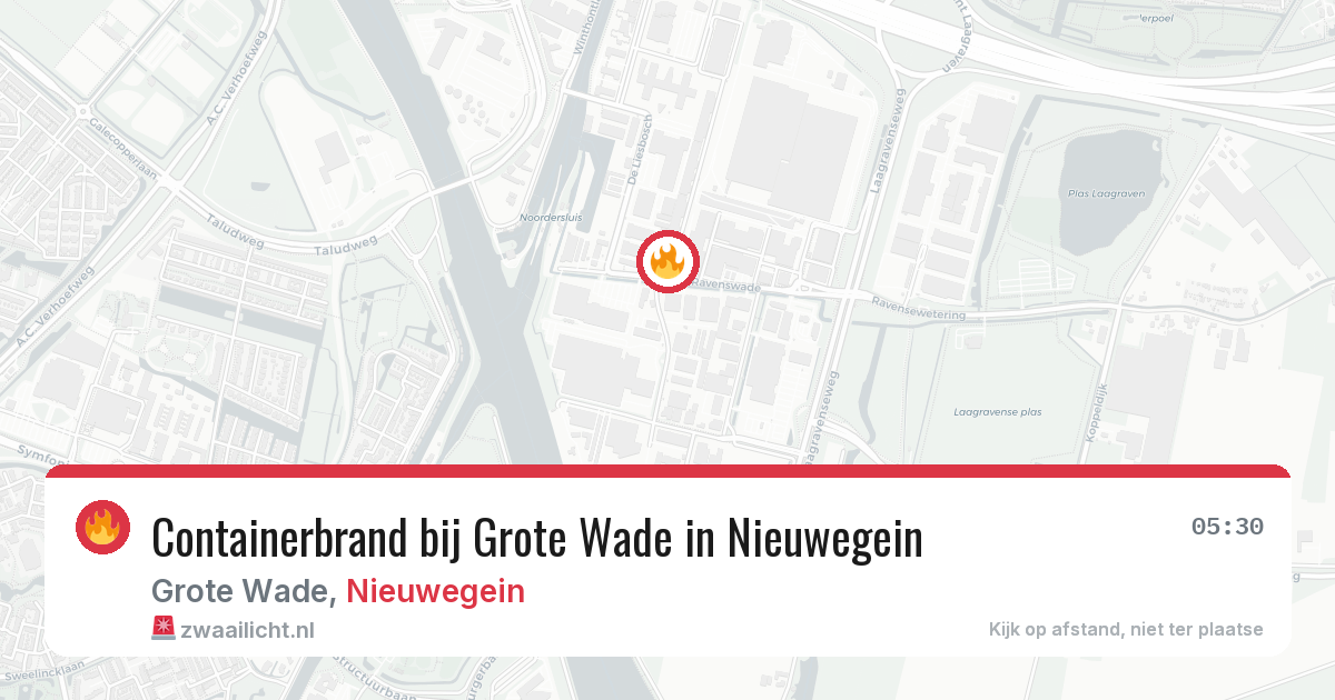 Containerbrand bij Grote Wade in Nieuwegein — 10 apr 2026