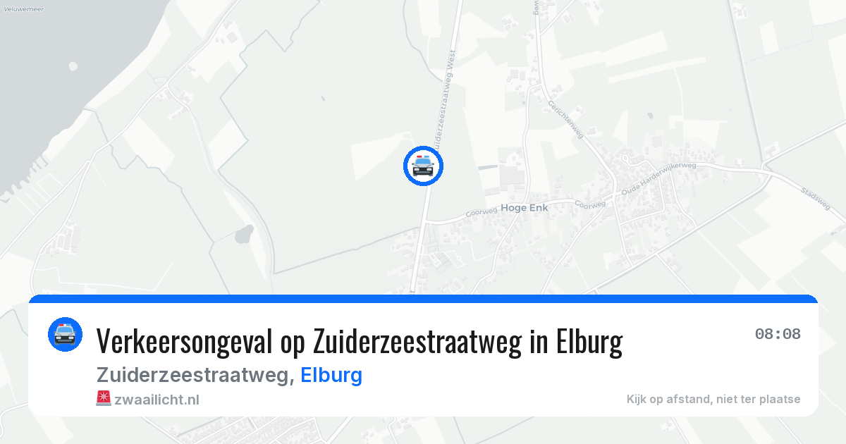 Verkeersongeval op Zuiderzeestraatweg in Elburg — 31 mrt 2026