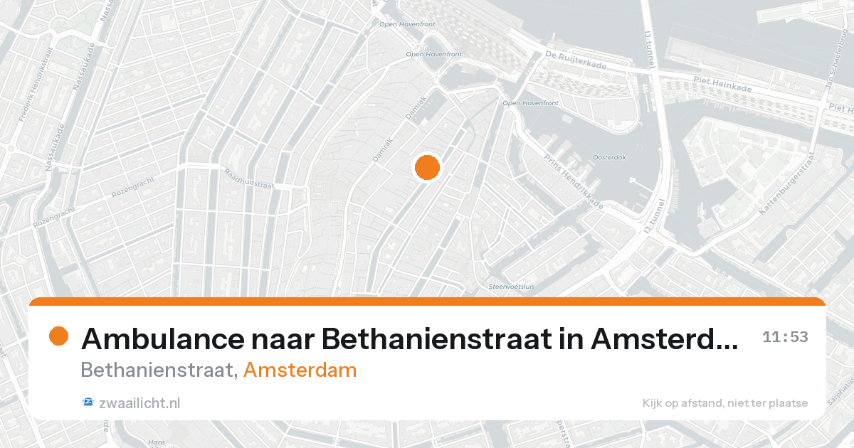 Ambulance naar Bethanienstraat in Amsterdam — 24 mei 2026