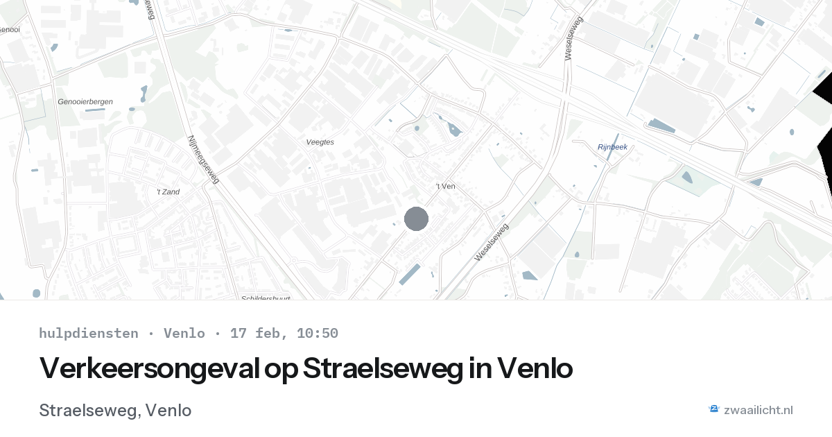 Verkeersongeval op Straelseweg in Venlo — 17 feb 2026