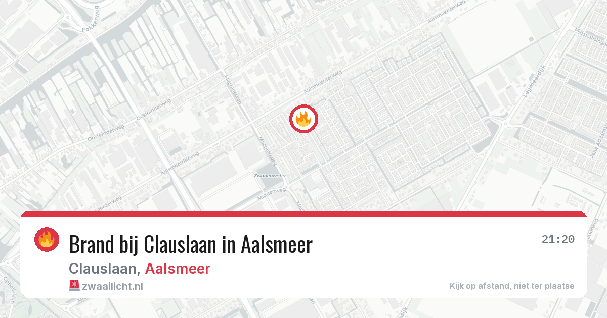 Brand bij Clauslaan in Aalsmeer — 28 jun 2026