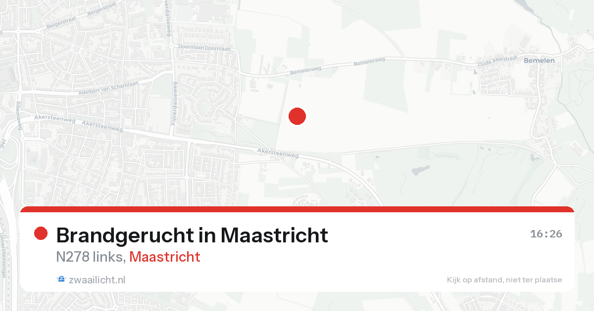 Brandgerucht in Maastricht — 17 aug 2026