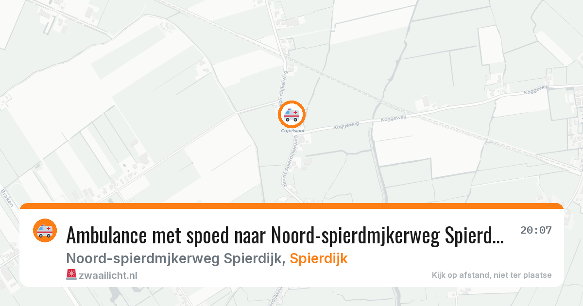 Ambulance met spoed naar Noord-spierdmjkerweg Spierdijk in Spierdijk — 22 jun 2026
