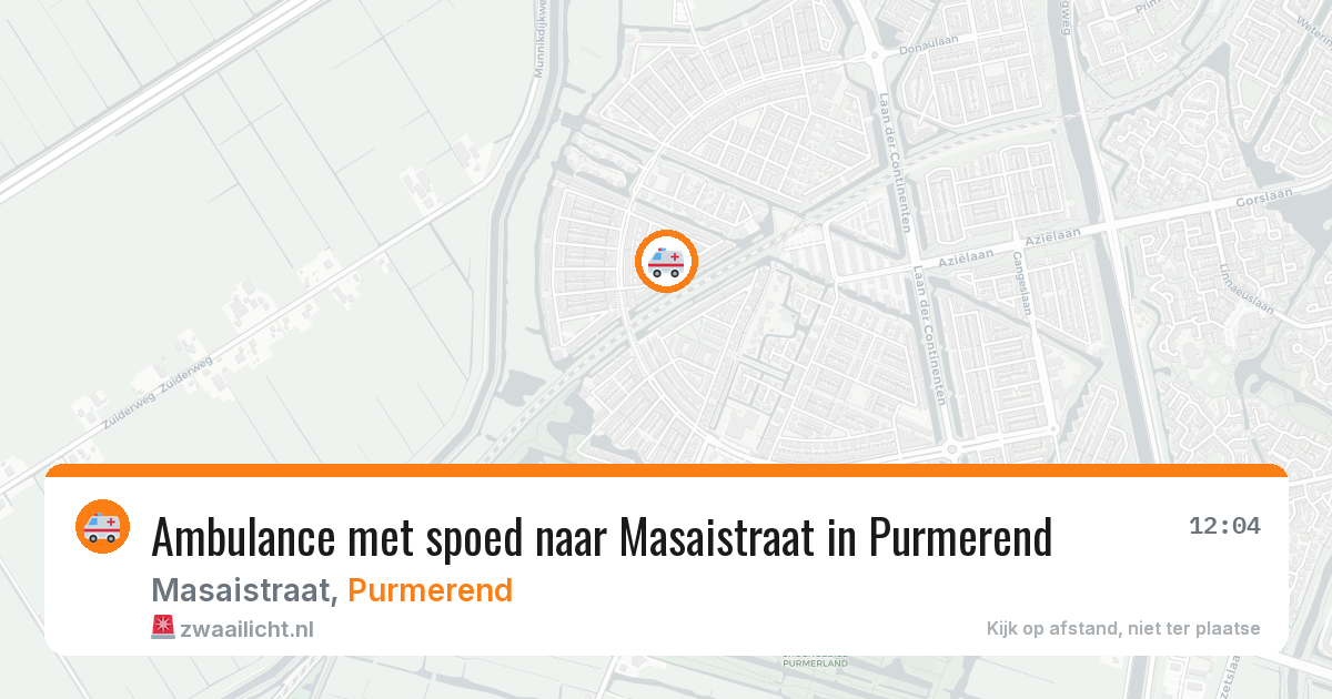 Ambulance met spoed naar Masaistraat in Purmerend — 22 jan 2026