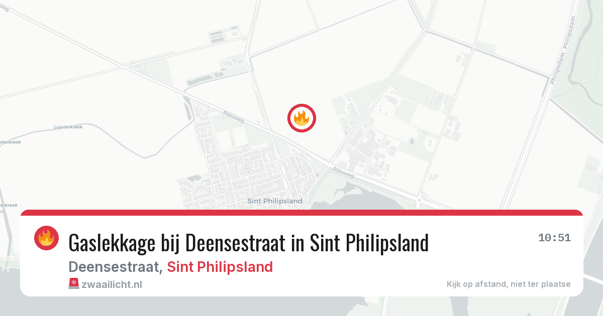 Gaslekkage bij Deensestraat in Sint Philipsland — 20 mei 2026
