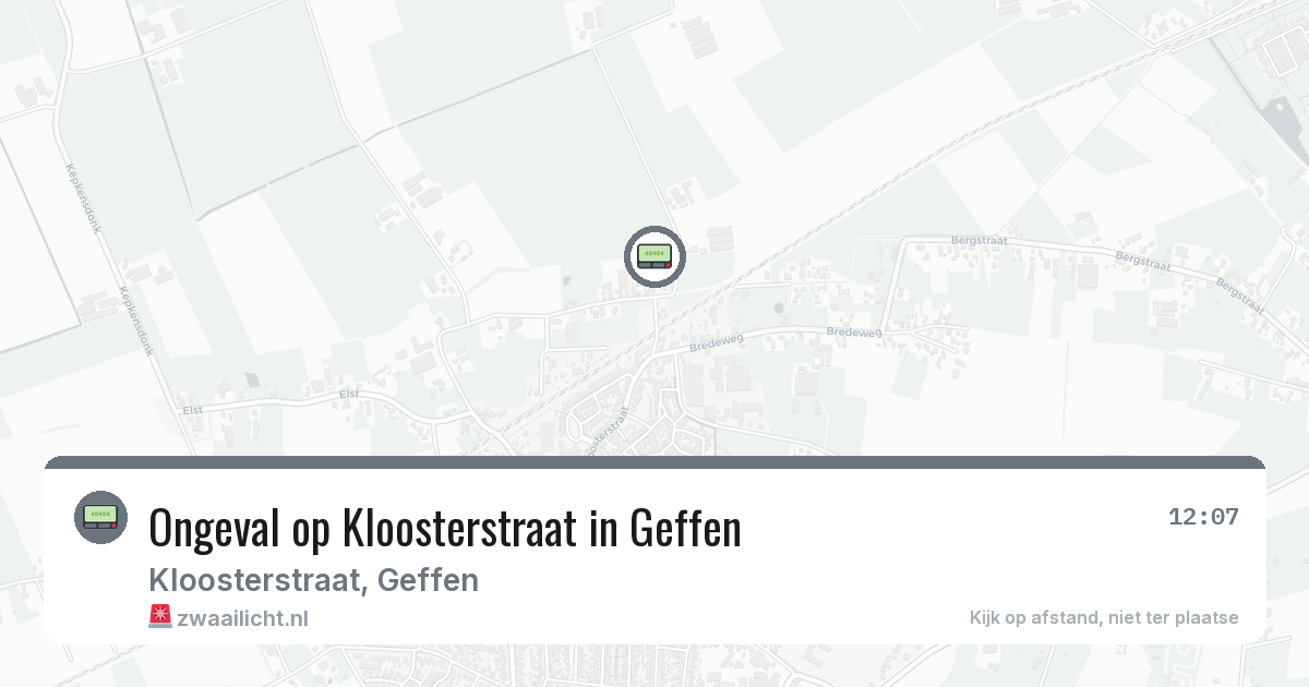 Ongeval op Kloosterstraat in Geffen — 8 mrt 2026