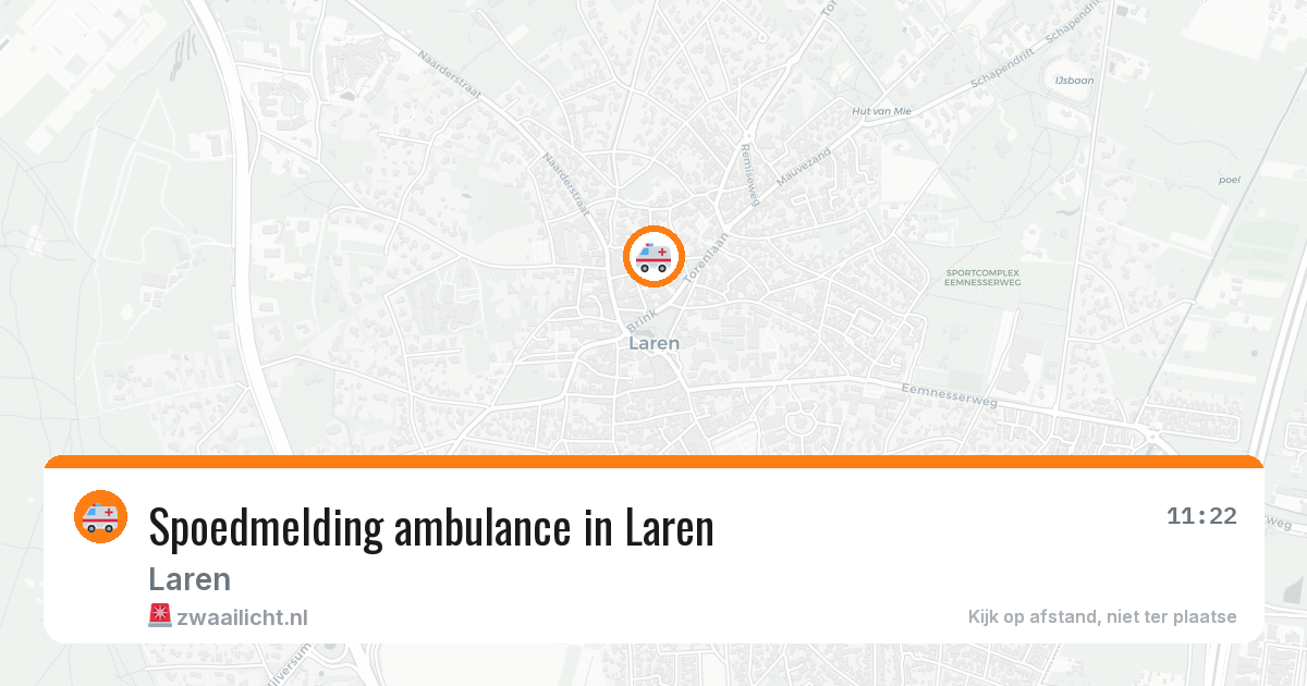 Spoedmelding ambulance in Laren — 11 jun 2026