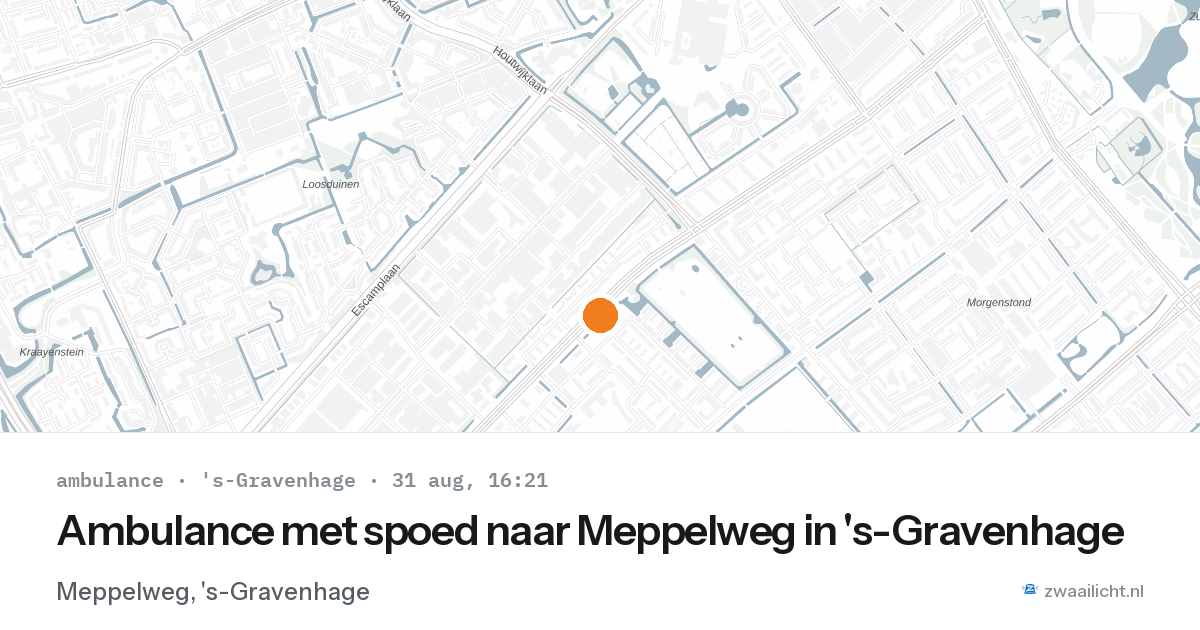 Ambulance met spoed naar Meppelweg in 's-Gravenhage — 31 aug 2026