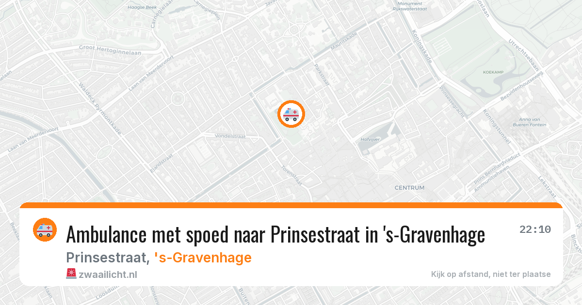 Ambulance met spoed naar Prinsestraat in 's-Gravenhage — 27 jun 2026