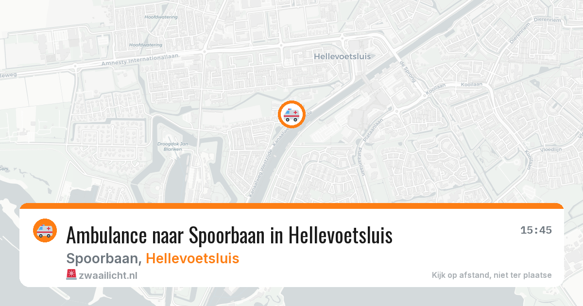 Ambulance naar Spoorbaan in Hellevoetsluis — 21 apr 2026