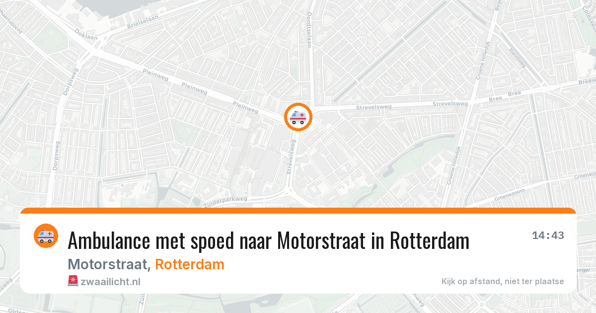 Ambulance met spoed naar Motorstraat in Rotterdam — 10 apr 2026