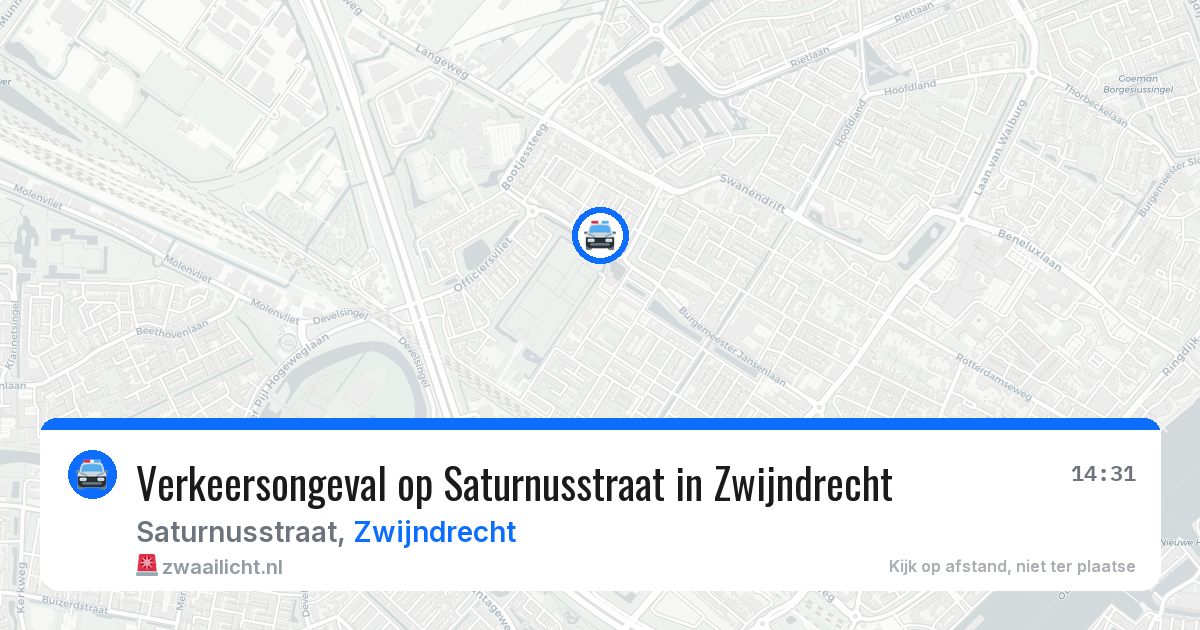 Verkeersongeval op Saturnusstraat in Zwijndrecht — 23 apr 2026