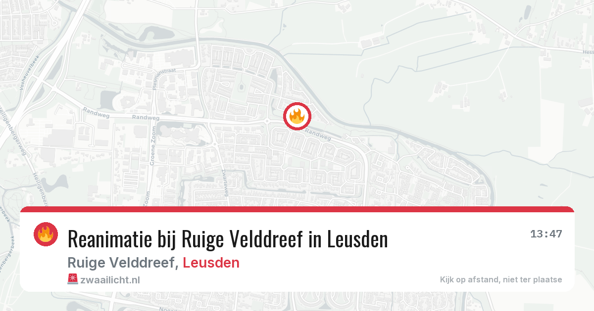 Reanimatie bij Ruige Velddreef in Leusden — 12 aug 2026