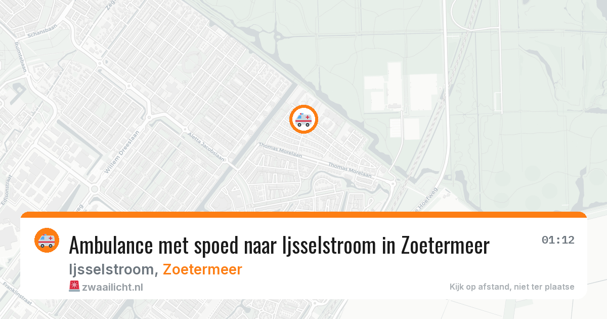 Ambulance met spoed naar Ijsselstroom in Zoetermeer — 19 apr 2026