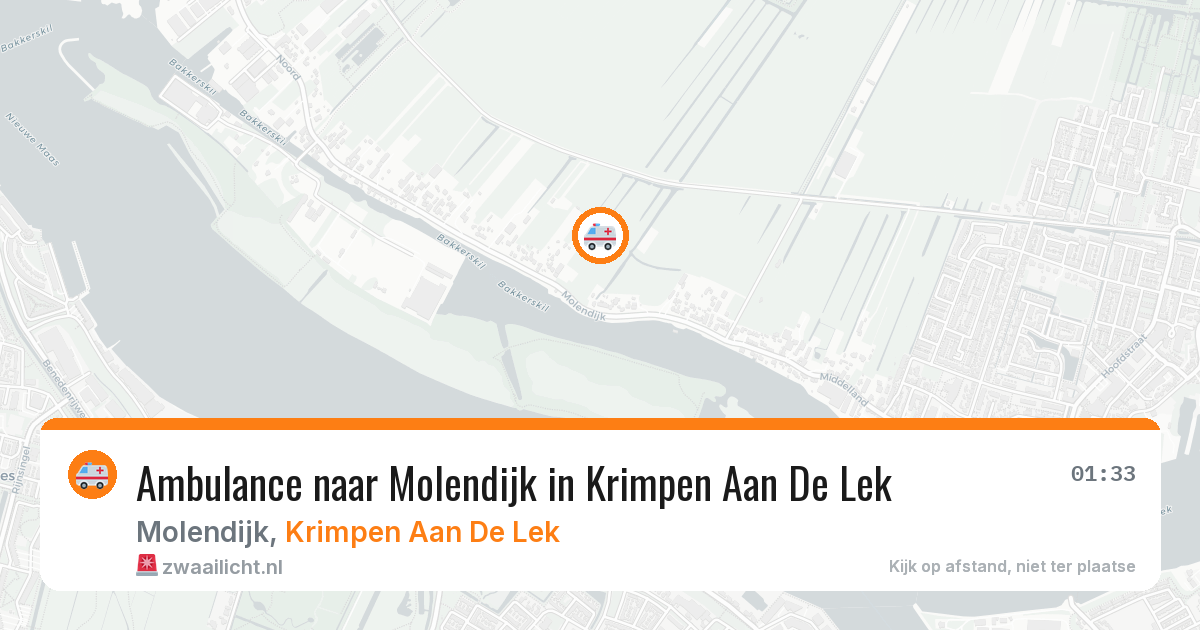 Ambulance naar Molendijk in Krimpen Aan De Lek — 8 jul 2026